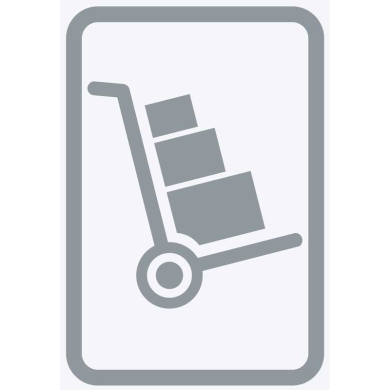 Icon of hand truck carrying stacked boxes, showing a single wheel and curved handle.